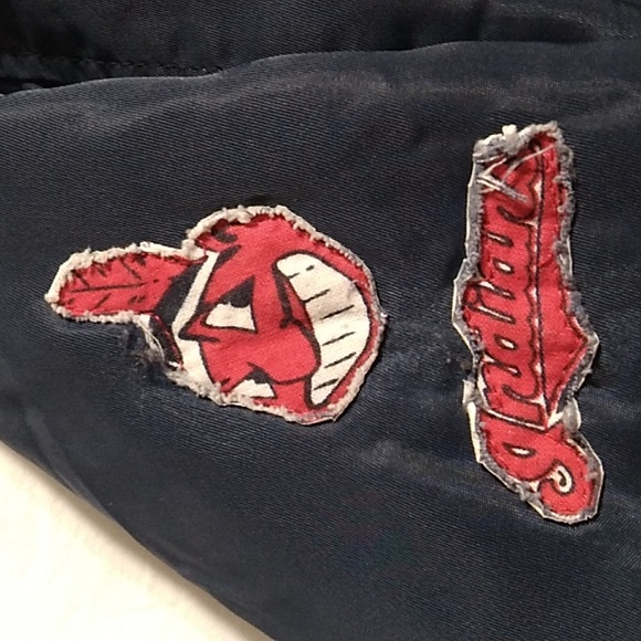 Vintage Adidas Indians Snap Button Coat Sz.10/12 Unisex - Picture 2 of 15